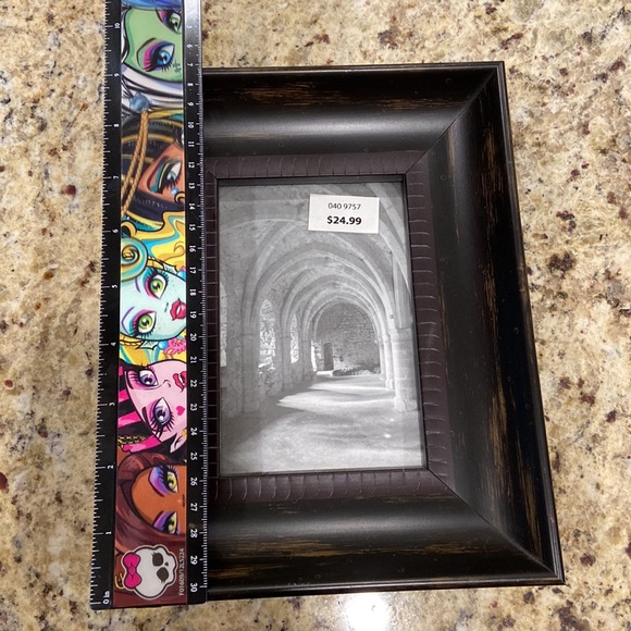 4x6 brown & black wood thick frame NEW masculine - Picture 6 of 7